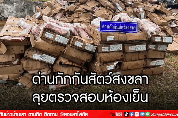 ด่านกักกันสัตว์สงขลา ลุยตรวจสอบห้องเย็น